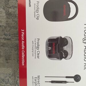 Aiwa Prodigy Audio Kit with Bluetooth Speaker and Earphones
